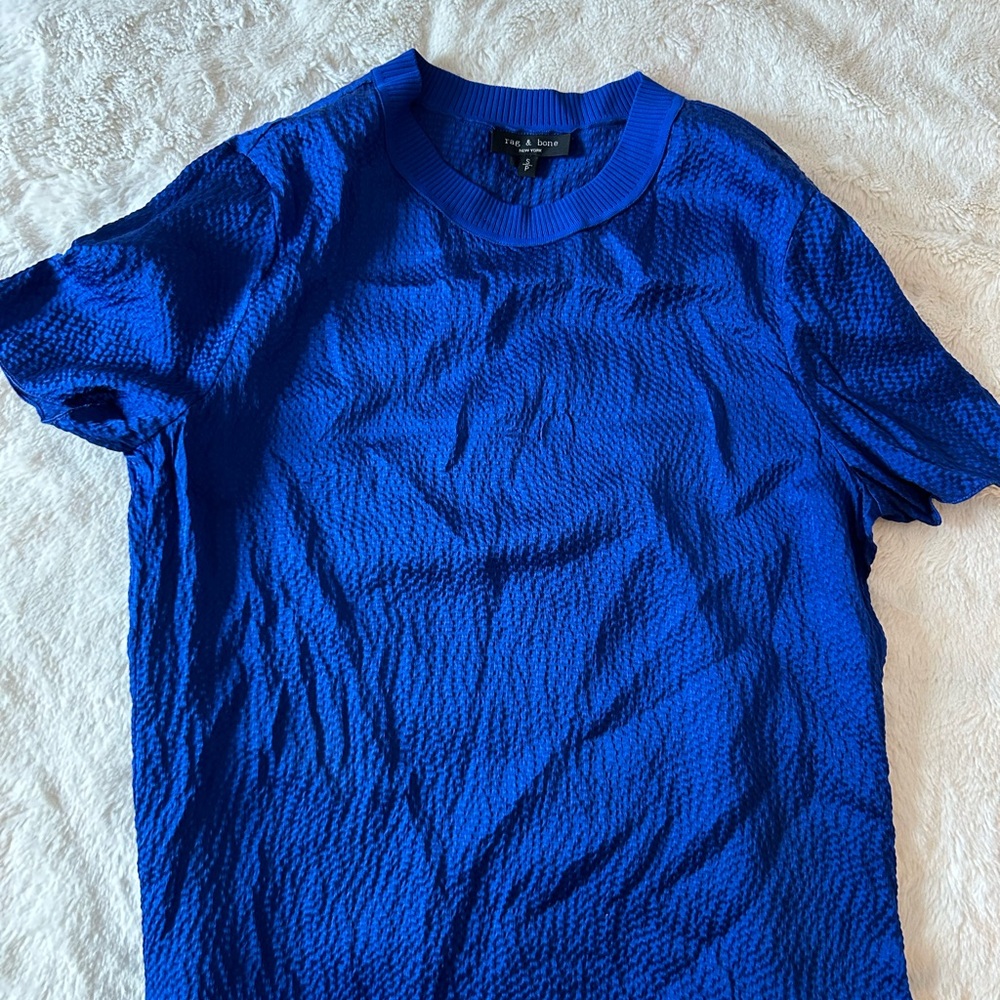 Rag & Bone Vibrant Blue silk top